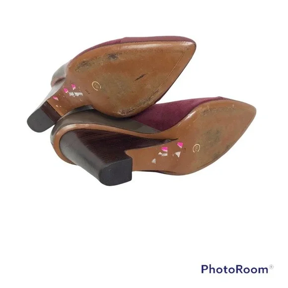 10 Crosby Derek Lam red suede and leather boots wedges size 6 - Picture 4 of 8